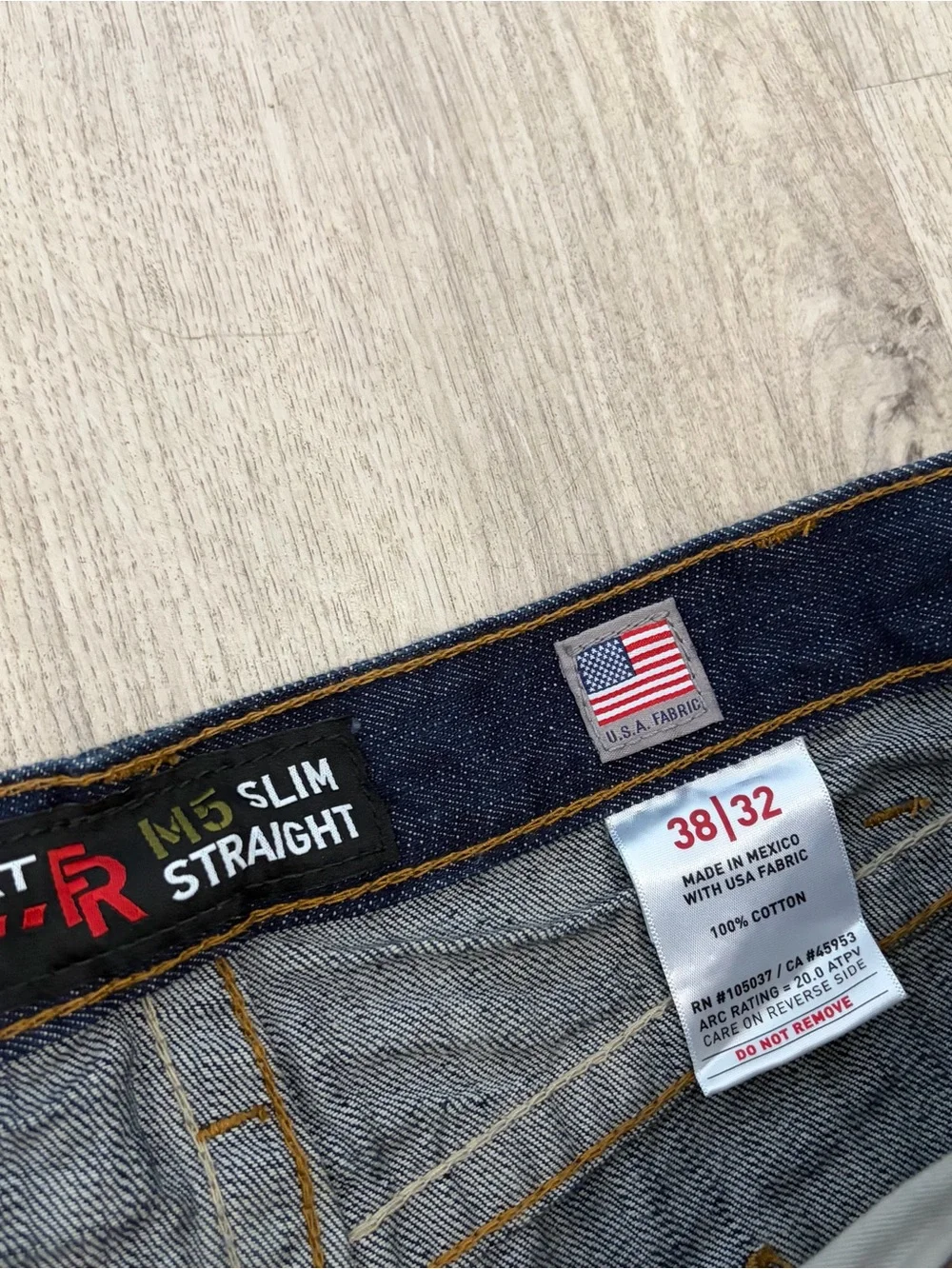 Ariat FR M5 Slim Straight Jeans 38x32 CAT 2 Flame Resistant Work Pants Dark New